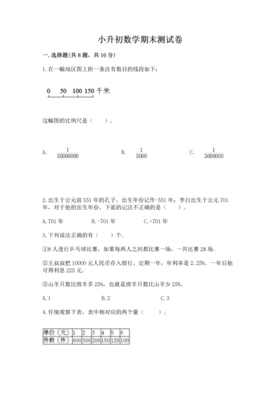 小升初数学期末测试卷各版本.docx