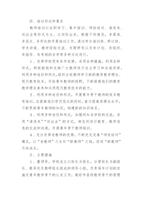 青年、骨干教师培养计划.docx