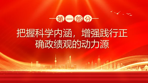 政绩观引领高质量发展PPT模板