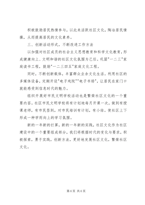 社区文化宣传个人工作计划.docx