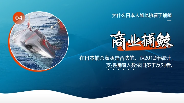 鲸落万物生鲸鱼知识讲座通用PPT模板