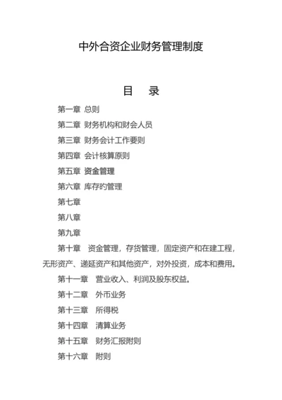 中外合资公司财务管理制度.docx