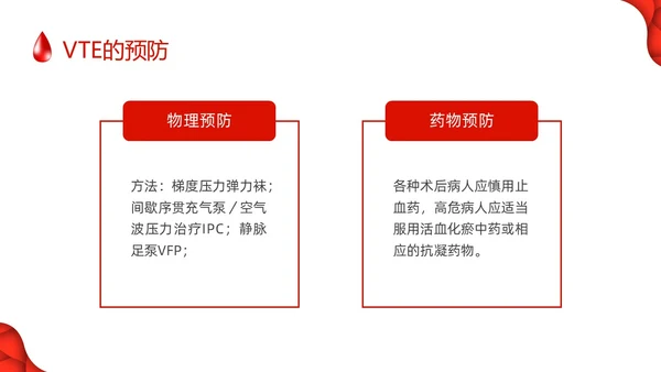 红色简约vte的预防及护理PPT模板宣传PPT动态PPT护理查房