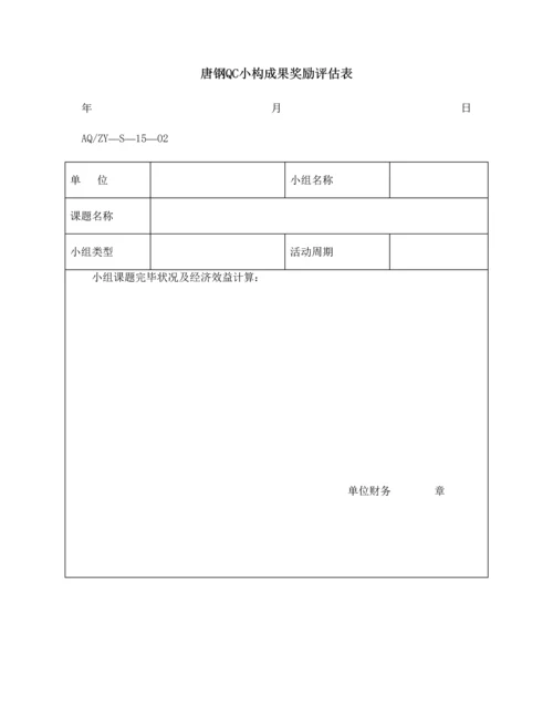 精选唐钢安全质量管理小组活动管理制度.docx