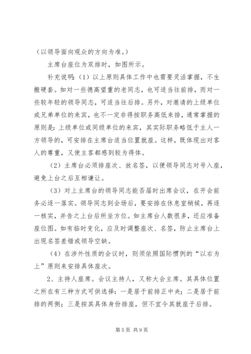 篇一：最正确的政务会议座次安排原则及示例.docx