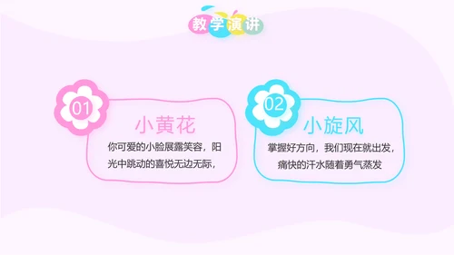 粉色卡通可爱小升初个人简历自我介绍动态PPT