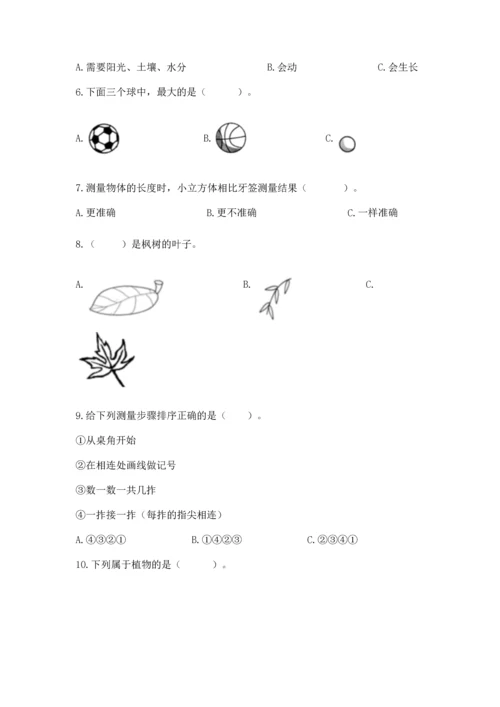 教科版一年级上册科学期末测试卷精品【综合题】.docx