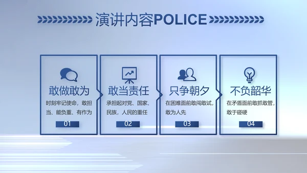 蓝色大气公安警察工作汇报动态PPT