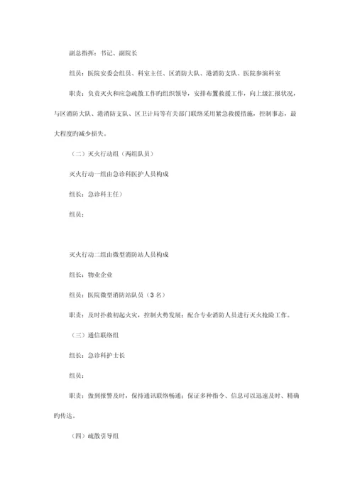 医院消防灭火应急疏散演练方案.docx