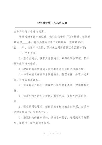 业务员年终工作总结5篇.docx