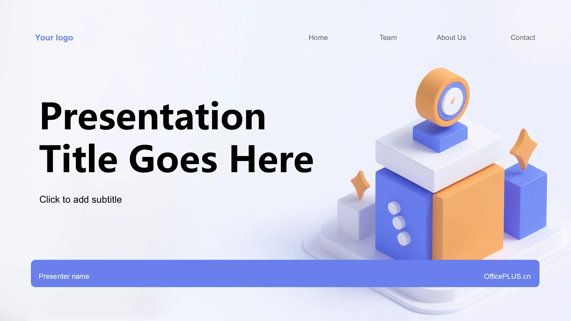 蓝色简约风商务培训PPT主题