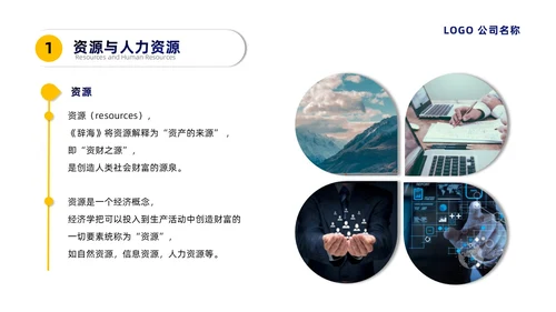蓝黄微粒简约人力资源管理培训PPT员工培训