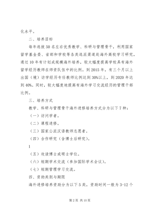 浙江财经学院国际化人才队伍培养计划.docx