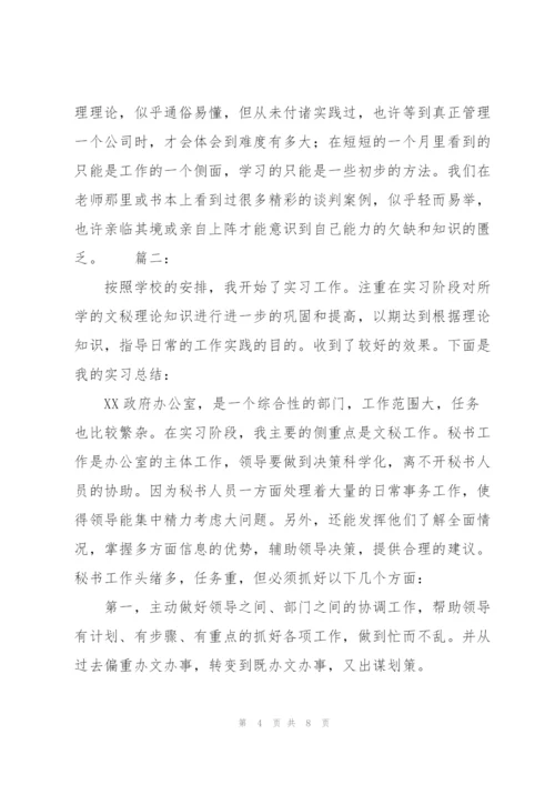 文秘实习生个人总结范文.docx