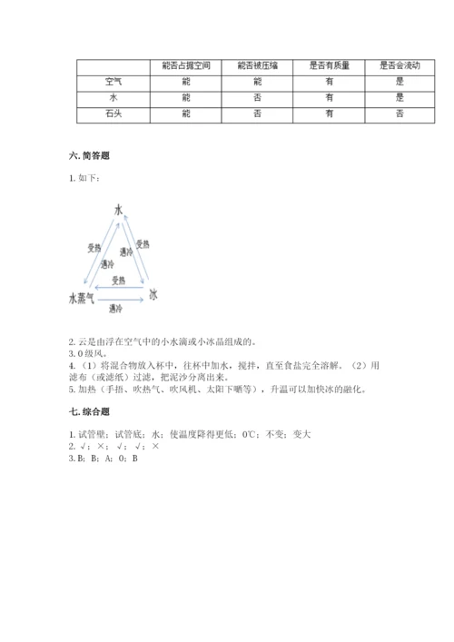 教科版三年级上册科学期末测试卷（考点精练）.docx