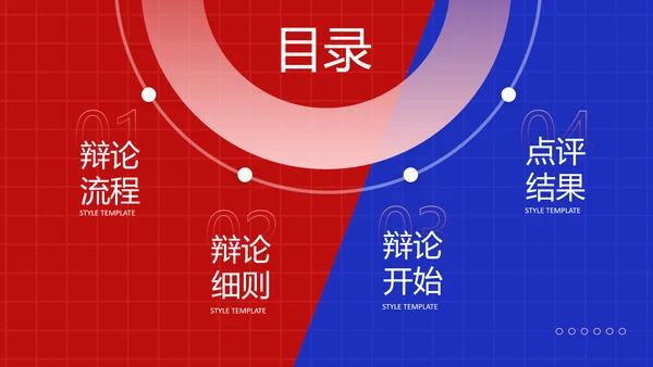 红蓝对抗赛PK超级辩论赛ppt模板