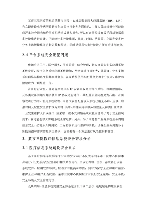 市医院三级等保建设专业方案模版.docx