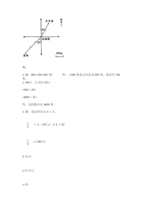 西师大版六年级数学下学期期末测试题带答案（突破训练）.docx