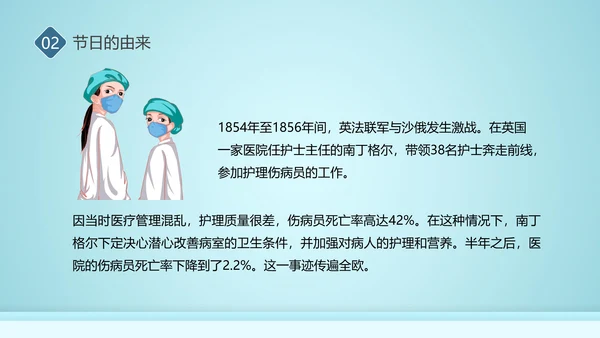 南丁格尔最美护士节ppt模板