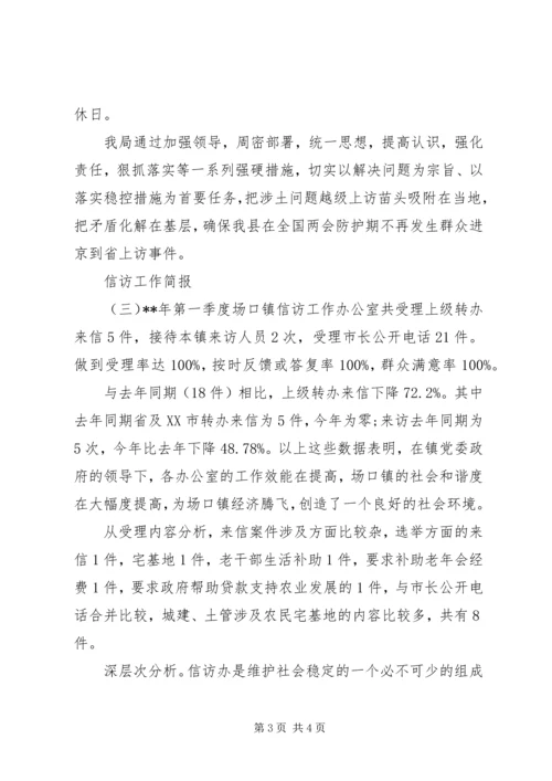 信访信息工作简报范文.docx