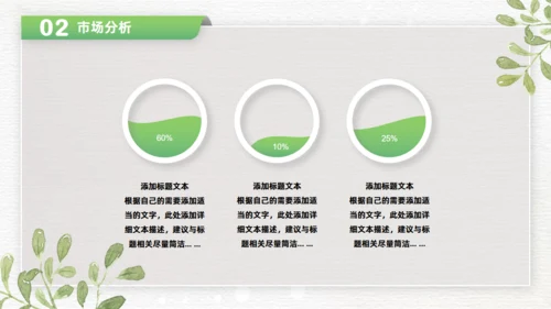 卡片式创意绿色清新风商务通用PPT模板