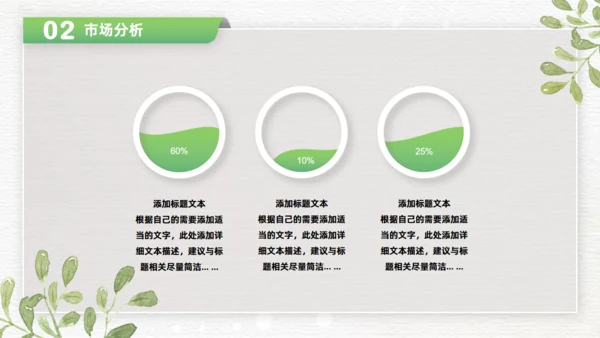卡片式创意绿色清新风商务通用PPT模板