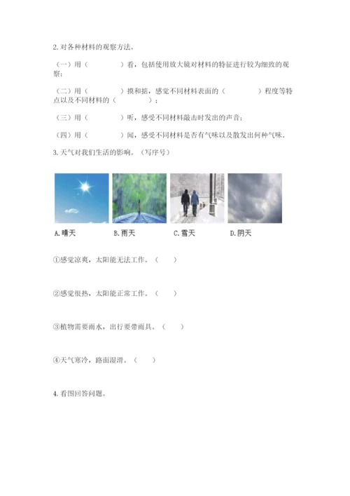 教科版二年级上册科学期末考试试卷及参考答案（培优b卷）.docx