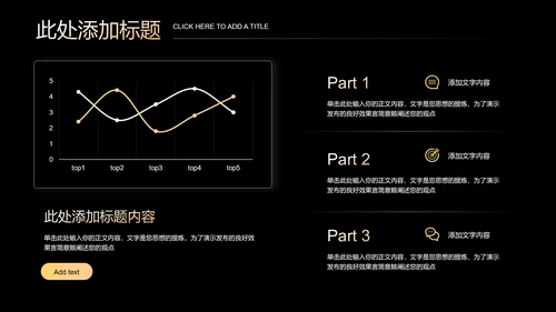 黑金色极简风商业计划通用PPT演示模板
