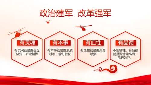 红色党建党支部年终述职报告学习教育动态PPT