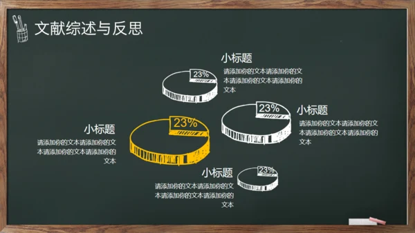 绿叶黑板毕业答辩通用PPT模板