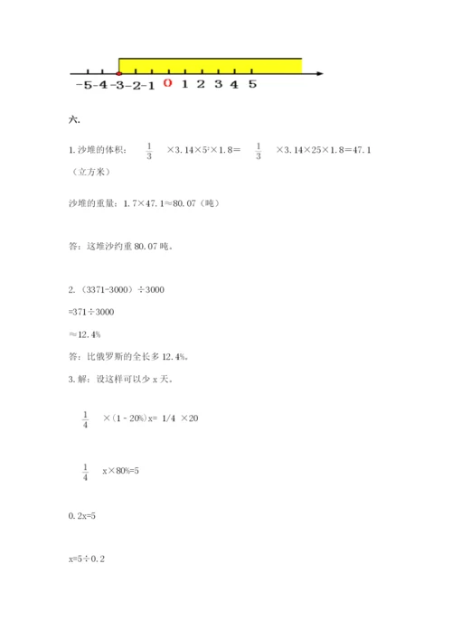 苏教版数学六年级下册试题期末模拟检测卷（综合题）.docx