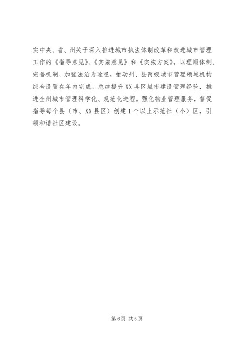 住建局重点工作完成情况和开展情况.docx