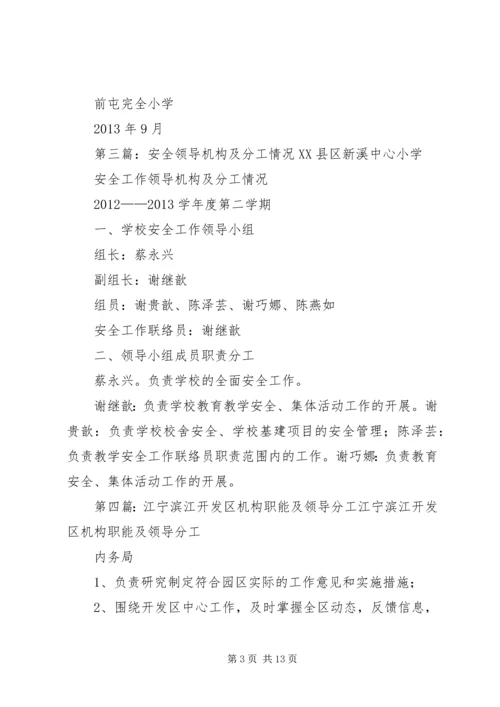 化庙小学安全工作领导机构及职能分工.docx