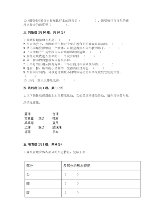 教科版小学科学三年级下册期末测试卷【综合题】.docx