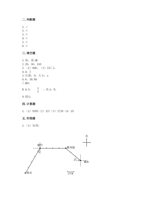小学六年级上册数学期末测试卷附参考答案（b卷）.docx