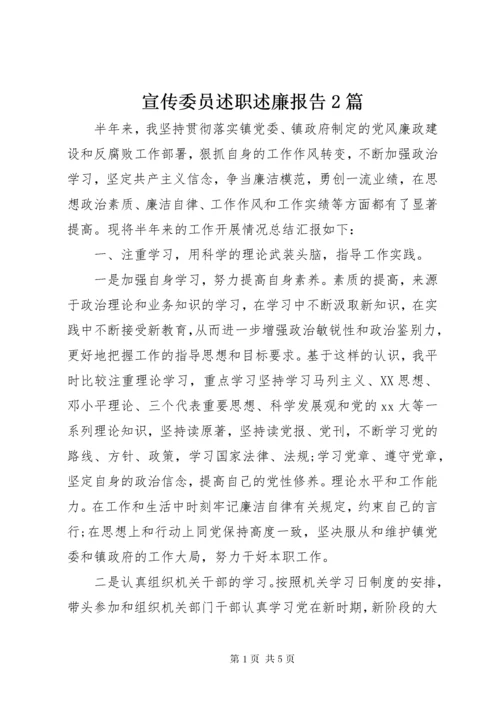 宣传委员述职述廉报告2篇.docx