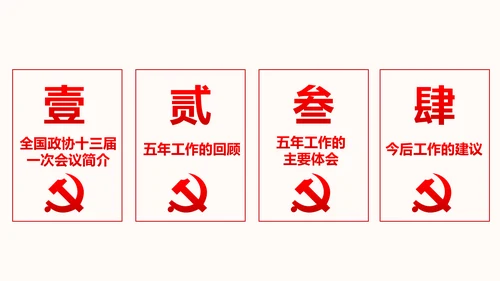 聚焦两会政协常委会工作报告PPT