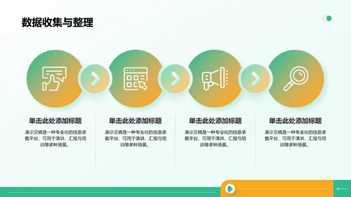 绿色简约风年中运营数据分析PPT