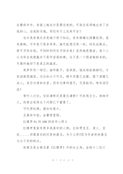 红楼梦名著81到100回读书心得5篇.docx