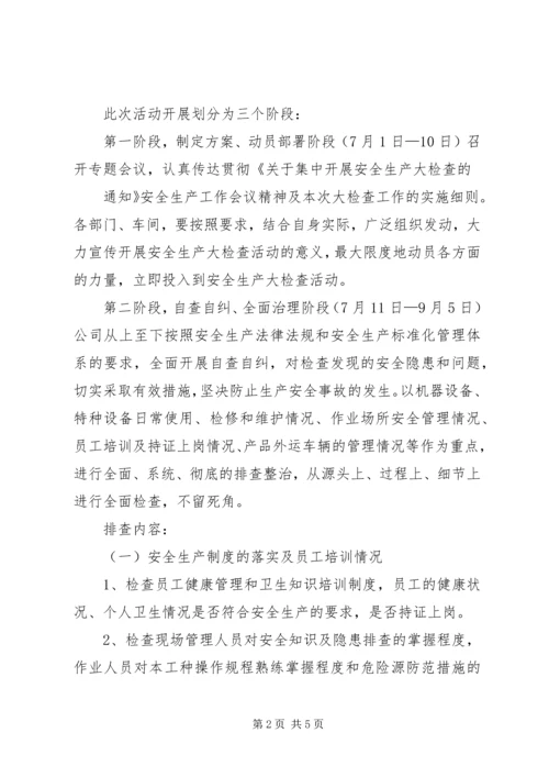 食品药品安全生产大检查工作方案 (4).docx