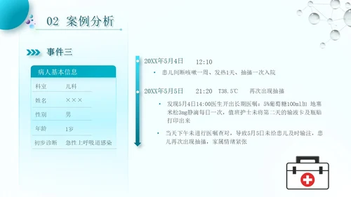 蓝色流线行简约风护理警示教育PPT模板