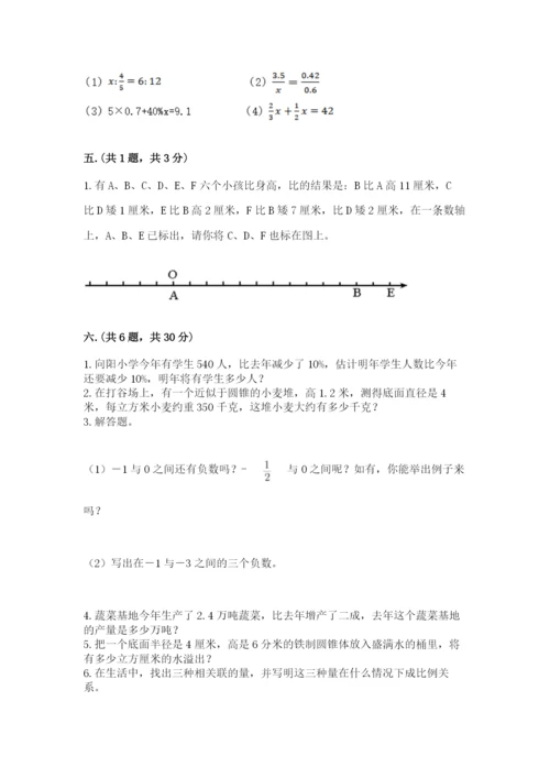 六年级毕业班数学期末考试试卷精品（典优）.docx