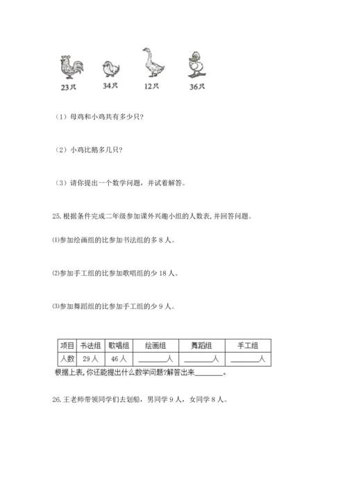 二年级上册数学应用题100道附答案【基础题】.docx