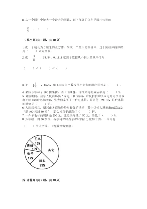 北京版六年级下册数学期中测试卷及完整答案【精选题】.docx