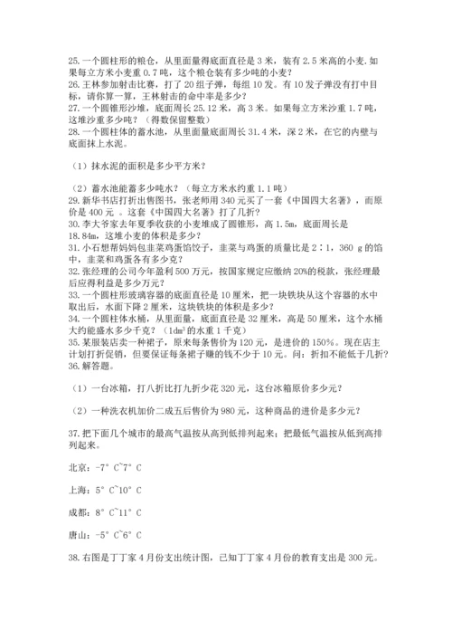 六年级小升初数学应用题50道精品【历年真题】.docx