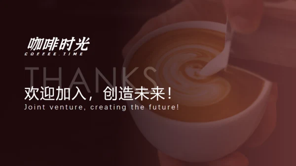 品牌咖啡招商融资计划书通用PPT模板