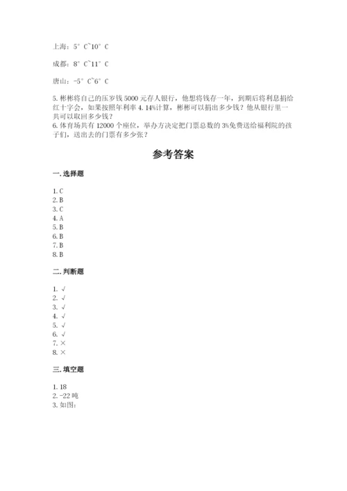 小升初六年级期末试卷含答案（巩固）.docx