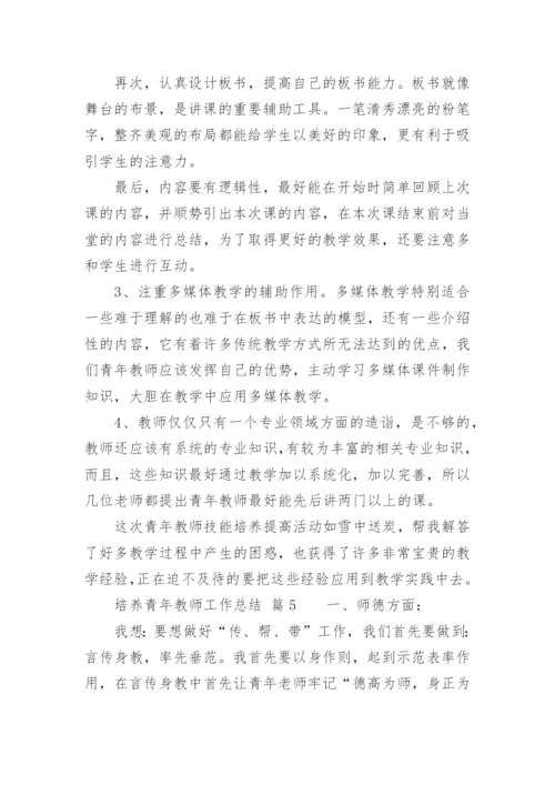培养青年教师工作总结.docx