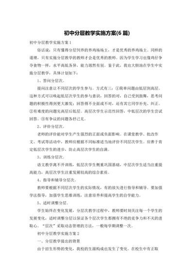 初中分层教学实施方案(6篇).docx