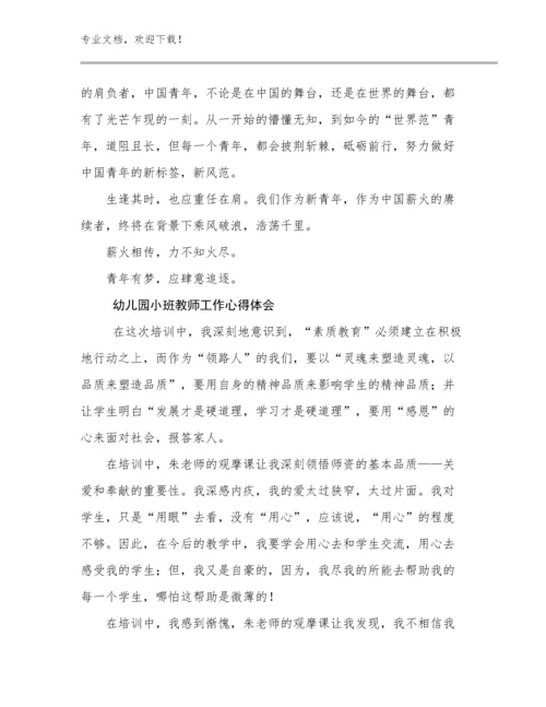 幼儿园小班教师工作心得体会优选范文24篇.docx